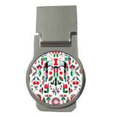 Abstract Peacock Money Clips (round)  by Nexatart