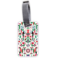 Abstract Peacock Luggage Tags (one Side)  by Nexatart