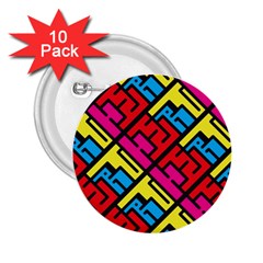 Hert Graffiti Pattern 2 25  Buttons (10 Pack)  by Nexatart