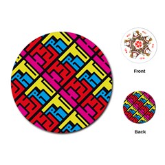 Hert Graffiti Pattern Playing Cards (round)  by Nexatart