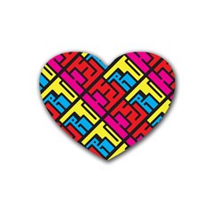 Hert Graffiti Pattern Rubber Coaster (heart) 