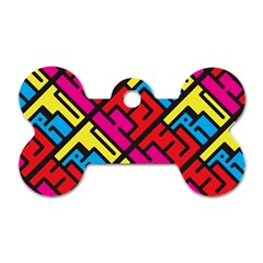 Hert Graffiti Pattern Dog Tag Bone (one Side) by Nexatart