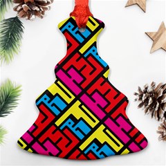 Hert Graffiti Pattern Christmas Tree Ornament (two Sides) by Nexatart