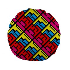 Hert Graffiti Pattern Standard 15  Premium Flano Round Cushions by Nexatart