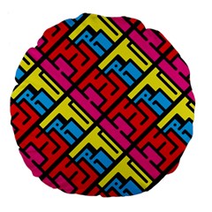 Hert Graffiti Pattern Large 18  Premium Flano Round Cushions by Nexatart