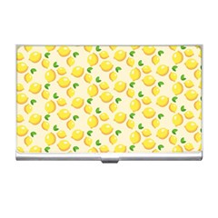 Lemons Pattern Business Card Holders by Nexatart