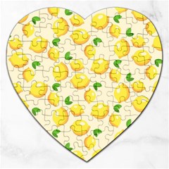 Lemons Pattern Jigsaw Puzzle (heart)