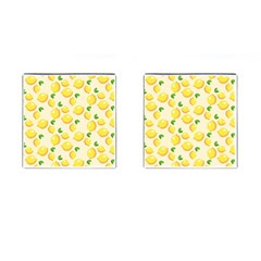 Lemons Pattern Cufflinks (square) by Nexatart