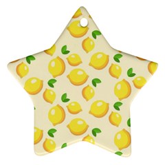 Lemons Pattern Star Ornament (two Sides) by Nexatart