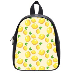 Lemons Pattern School Bags (small)  by Nexatart