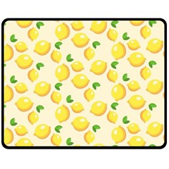 Lemons Pattern Fleece Blanket (medium)  by Nexatart