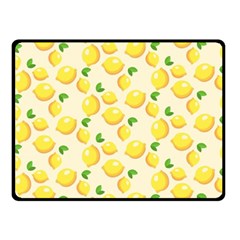 Lemons Pattern Double Sided Fleece Blanket (small)  by Nexatart