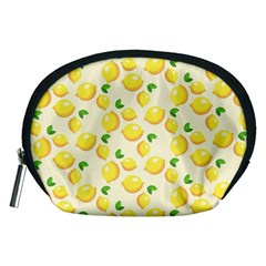 Lemons Pattern Accessory Pouches (medium)  by Nexatart