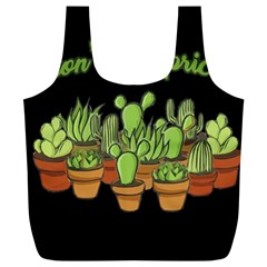 Cactus - Dont Be A Prick Full Print Recycle Bags (l)  by Valentinaart