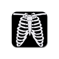 X Ray Rubber Square Coaster (4 Pack)  by Valentinaart