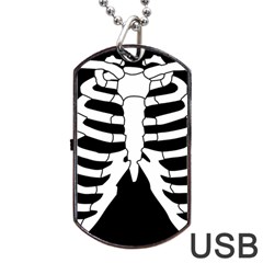 X Ray Dog Tag Usb Flash (one Side) by Valentinaart