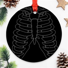 X Ray Round Ornament (two Sides) by Valentinaart