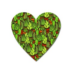 Cactus Heart Magnet by Valentinaart