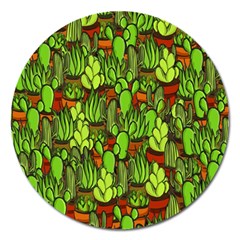 Cactus Magnet 5  (round) by Valentinaart