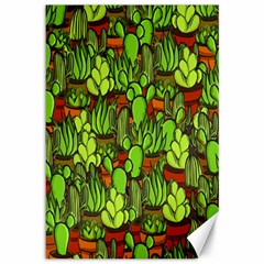 Cactus Canvas 12  X 18   by Valentinaart