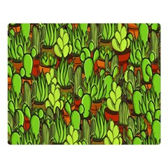 Cactus Double Sided Flano Blanket (large)  by Valentinaart