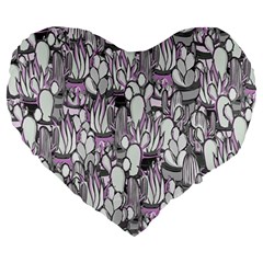 Cactus Large 19  Premium Heart Shape Cushions by Valentinaart