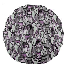 Cactus Large 18  Premium Flano Round Cushions by Valentinaart