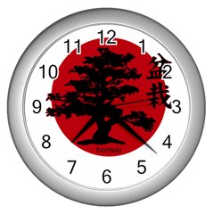 Bonsai Wall Clocks (silver)  by Valentinaart