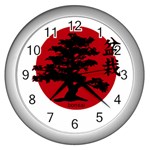 Bonsai Wall Clocks (Silver)  Front