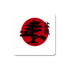 Bonsai Square Magnet by Valentinaart