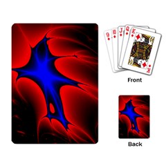 Space Red Blue Black Line Light Playing Card by Mariart