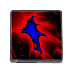 Space Red Blue Black Line Light Memory Card Reader (square) by Mariart