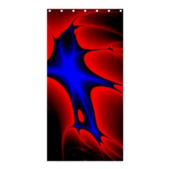 Space Red Blue Black Line Light Shower Curtain 36  X 72  (stall)  by Mariart