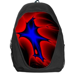 Space Red Blue Black Line Light Backpack Bag by Mariart