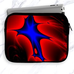 Space Red Blue Black Line Light Apple Ipad 2/3/4 Zipper Cases by Mariart