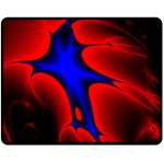 Space Red Blue Black Line Light Double Sided Fleece Blanket (Medium)  58.8 x47.4  Blanket Front