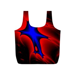 Space Red Blue Black Line Light Full Print Recycle Bags (s)  by Mariart