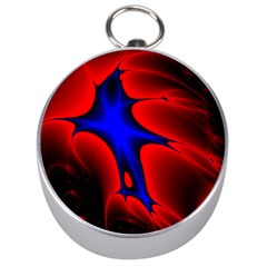 Space Red Blue Black Line Light Silver Compasses by Mariart