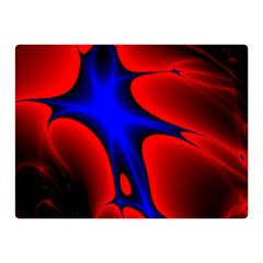 Space Red Blue Black Line Light Double Sided Flano Blanket (mini)  by Mariart