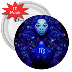 Sign Virgo Zodiac 3  Buttons (10 Pack) 