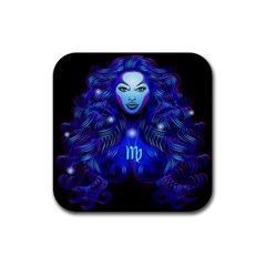 Sign Virgo Zodiac Rubber Square Coaster (4 Pack) 