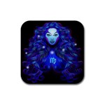 Sign Virgo Zodiac Rubber Square Coaster (4 pack)  Front