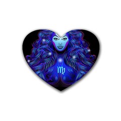 Sign Virgo Zodiac Heart Coaster (4 Pack)  by Mariart