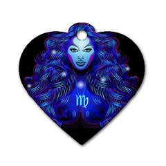 Sign Virgo Zodiac Dog Tag Heart (one Side) by Mariart