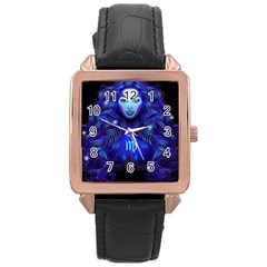 Sign Virgo Zodiac Rose Gold Leather Watch  by Mariart