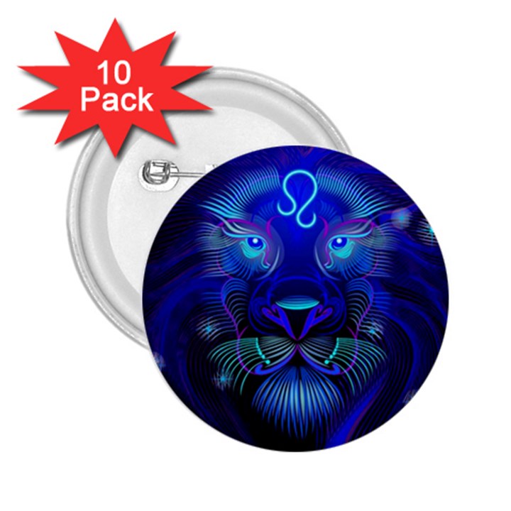 Sign Leo Zodiac 2.25  Buttons (10 pack) 