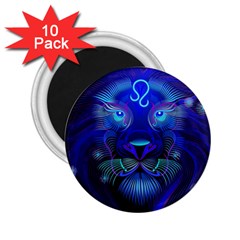 Sign Leo Zodiac 2 25  Magnets (10 Pack)  by Mariart