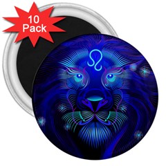 Sign Leo Zodiac 3  Magnets (10 Pack)  by Mariart