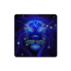 Sign Leo Zodiac Square Magnet by Mariart