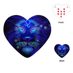 Sign Leo Zodiac Playing Cards (heart)  by Mariart